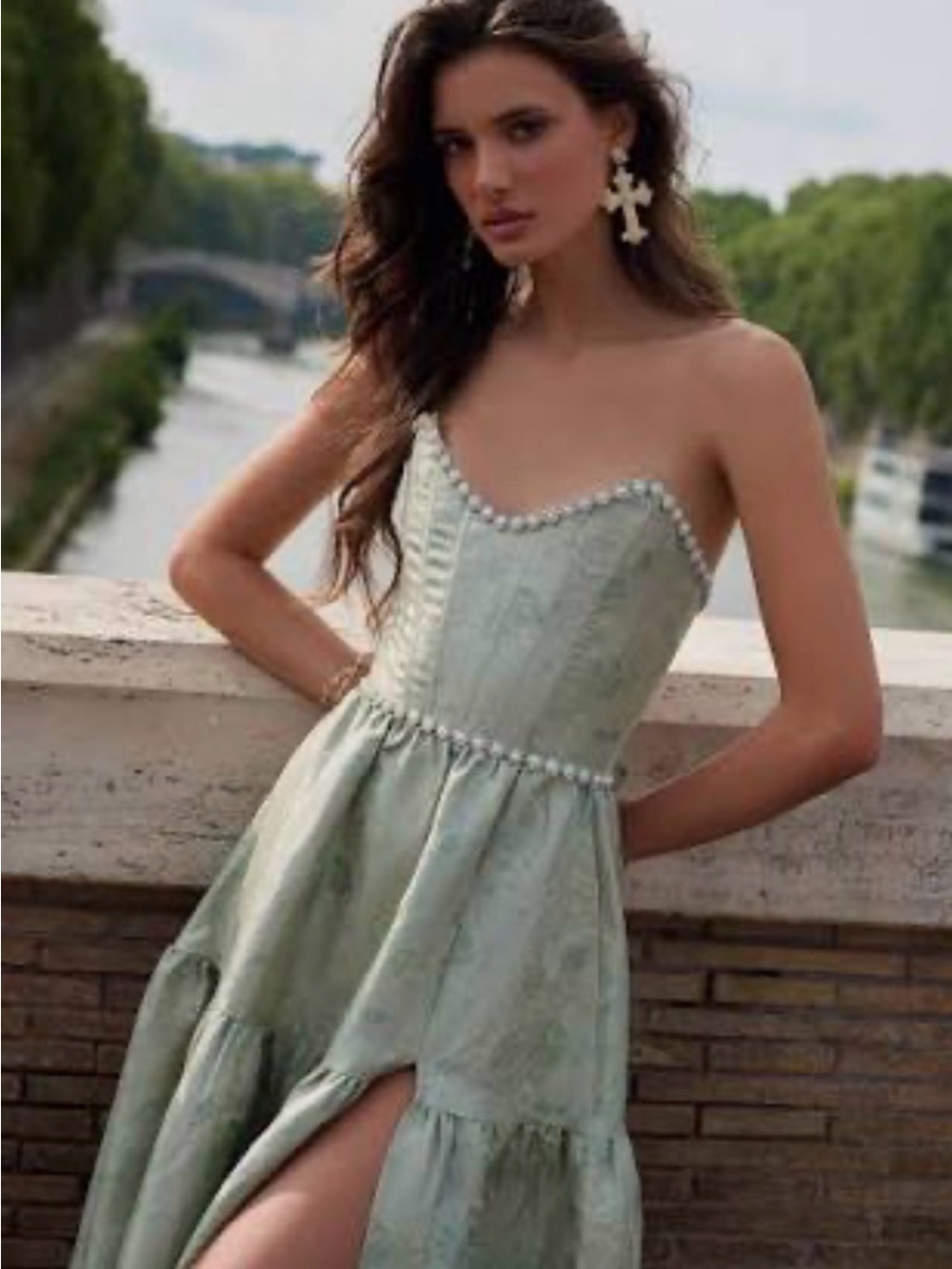 V. Chapman Vivian Dress Sage 4